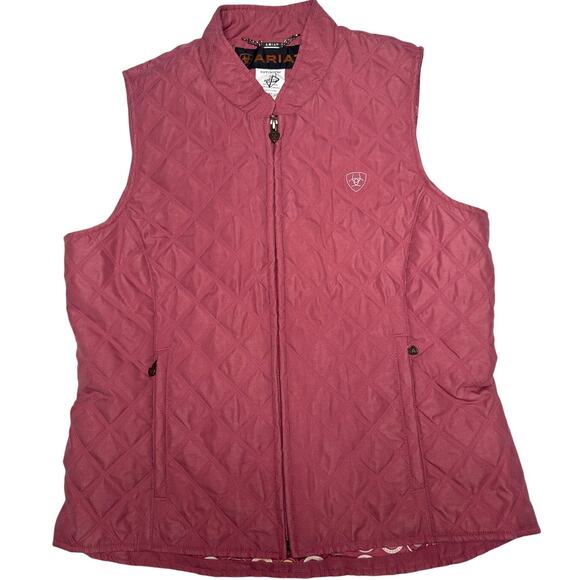 Ariat W's spruce vest pink lined pink size M - Picture 1 of 12